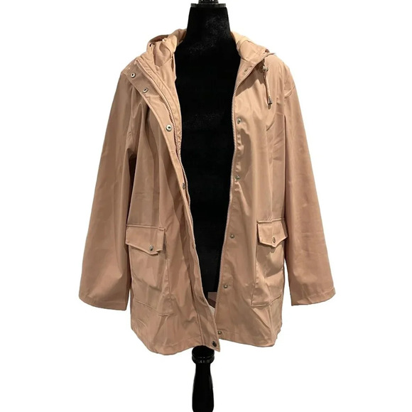 Rain Jacket | Waterproof | Hooded | Coral Peach | Rokka&Rolla | EUC - Picture 8 of 13